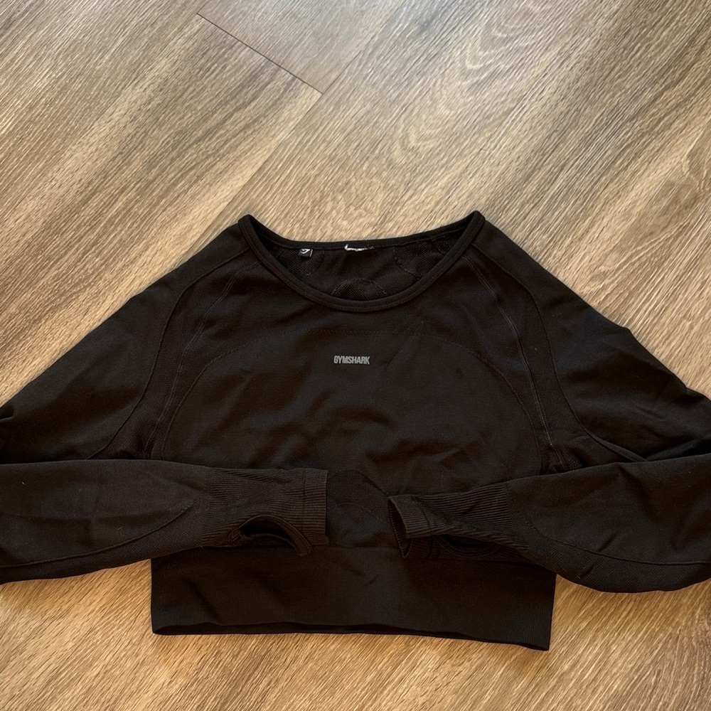 Gymshark Black Long Sleeve Crop Top